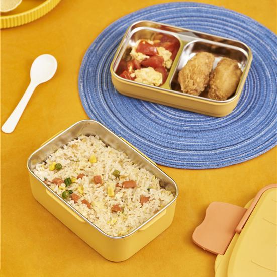 Lunchbehälter, antihaftbeschichtet, doppelschichtig, leicht, niedlich, Karottenform, Bento-Box, Küchenzubehör