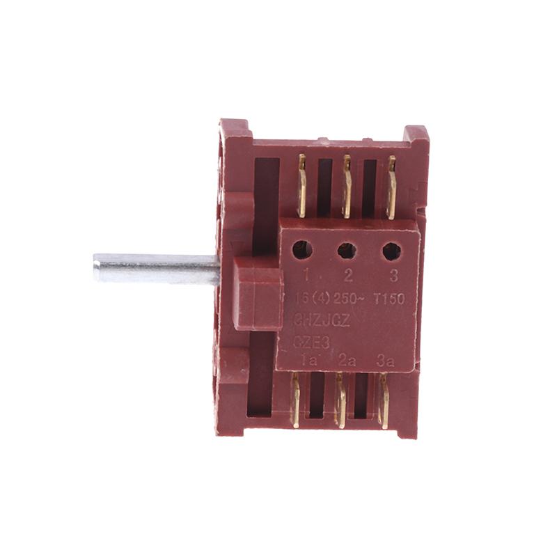 Interruttore per forno CA T150 da 16 A Interruttore per riscaldatore elettrico a 4 posizioni con manopola a 6 pin Interruttore per fornello rotante Interruttore per controllo della temperatura