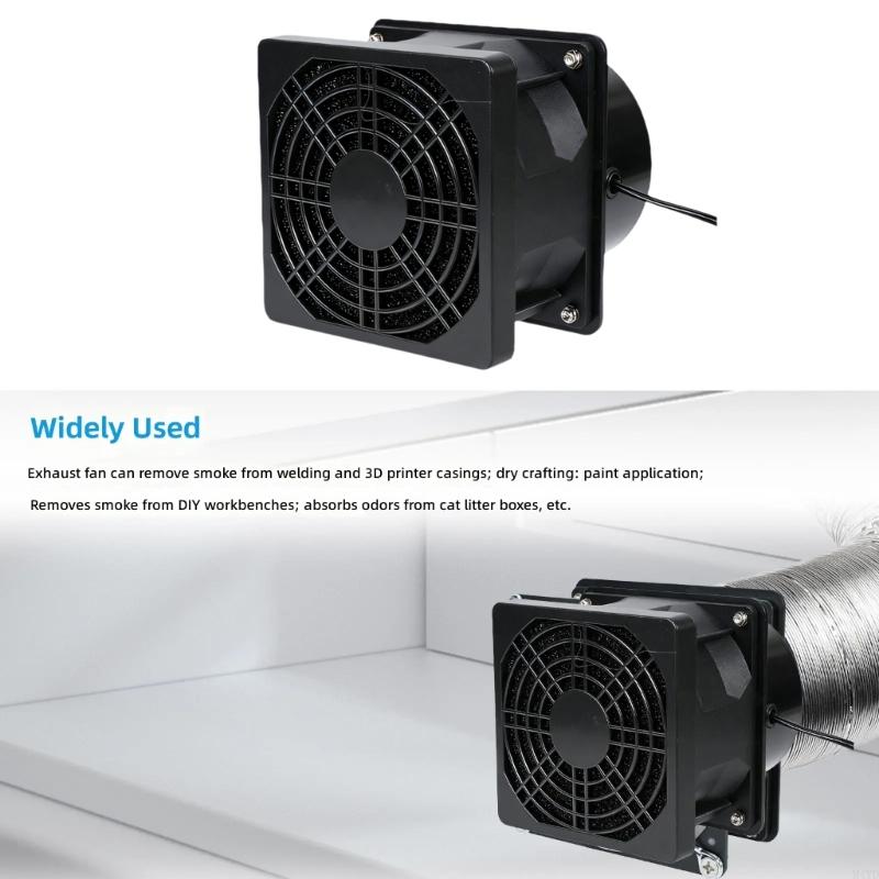 Inline Duct Fan Ventilation Exhaust Fan Filter Duct 12V 0.9A Blowe M4YD