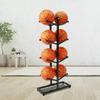 Ball Storage Rack 4 Shelf  Sports Equipment Organizer Ball Cart Garage Bin Organizer Outdoor Basketball Racks Toy Organizer