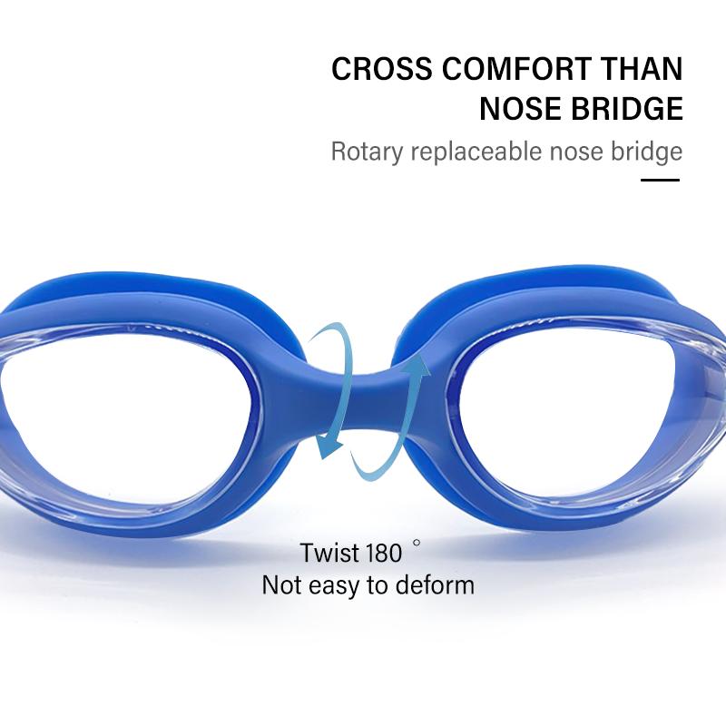 YL1100 Swimming Goggles Silicone Strap Competition Swimming Glasses Anti-fog Lens Integrated Nose Bridge Swim Goggle for Adult