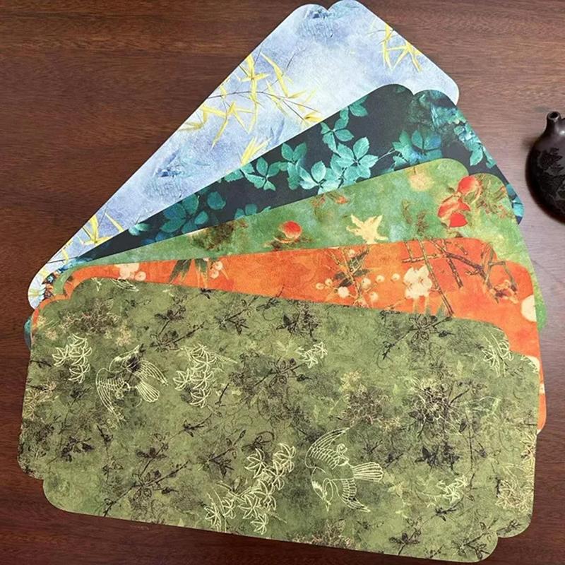 Chinese-Style Retro Zen-Inspired Double-Sided Waterproof And Non-Slip Tea Table Mat, Dry Brewing Mat, Long Table Runner