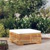 VidaXL Gartenhocker mit Creme Kissen Massivholz Teak