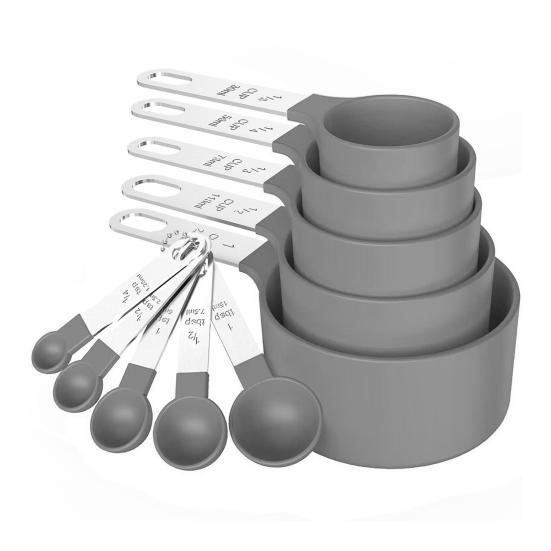 10Pcs Measuring Cups And Spoons Set Stainless Steel Measuring Cups