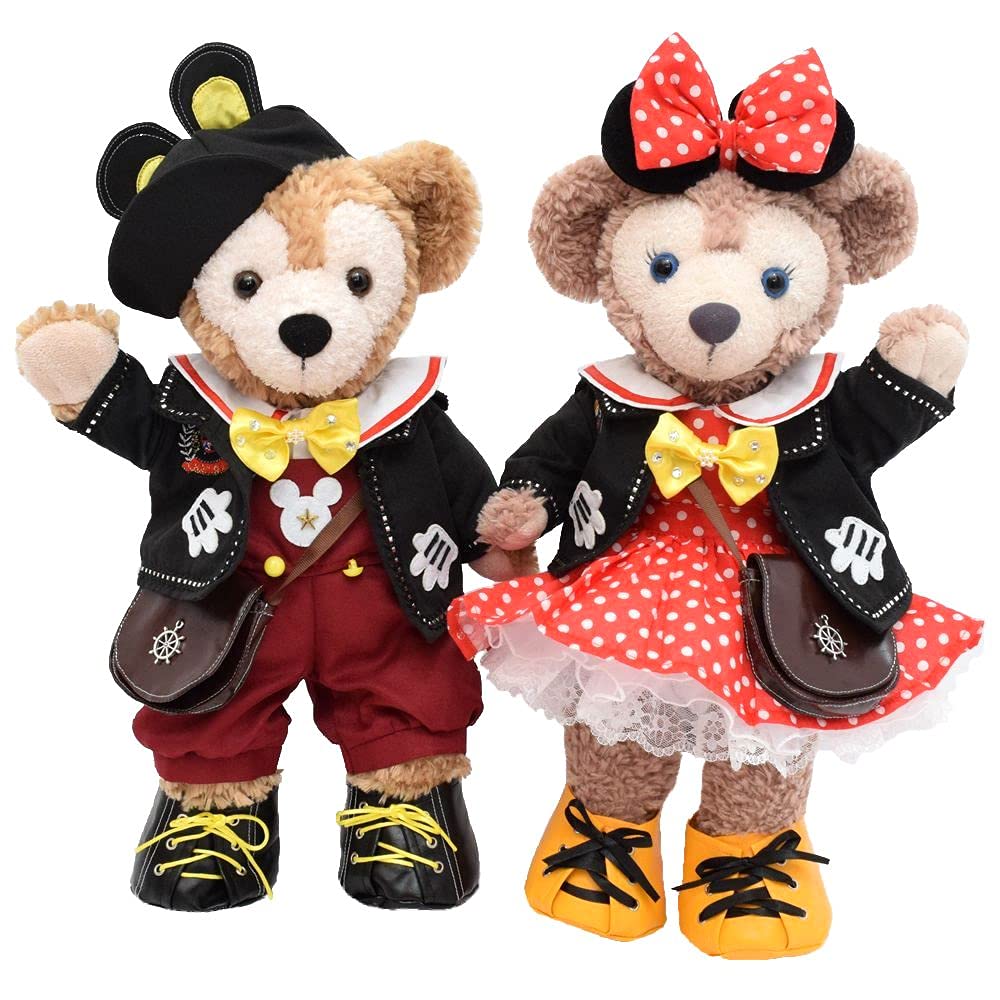 [Teddy Bear Mail Order Alice] Duffy & ShellieMay Dress-Up Costumes, Mickey & Minnie Outing Costumes, No Body, for Small Size (1 Pair)