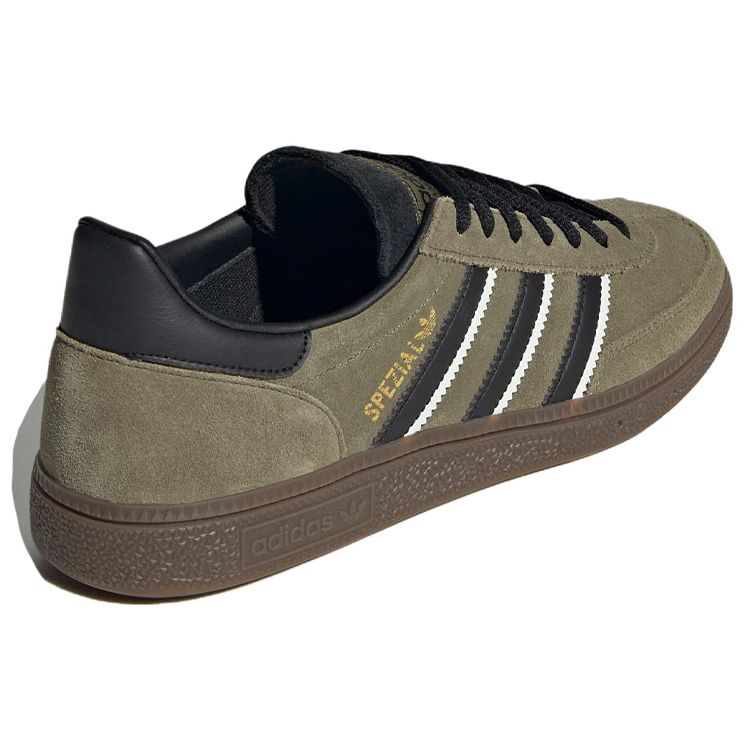 adidas Mens Handball Spezial Focus Olive Black Unisex Sneakers Green Core-Black Crystal-White IG6183