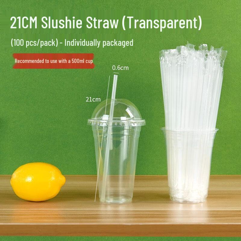 ZISIZ 1000-Piece Individually Wrapped Plastic Straws