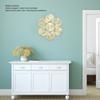 Nordic Luxury Wall Decoration Apricot Leaf Flower Mirror Wall Pendant Iron Art Porch Decoration