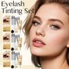 Eyebrow And Eyelash Coloring Set Thick And Curled Eyebrows, Long-lasting And Gentle The Skin Black Instantly After Application,14ML