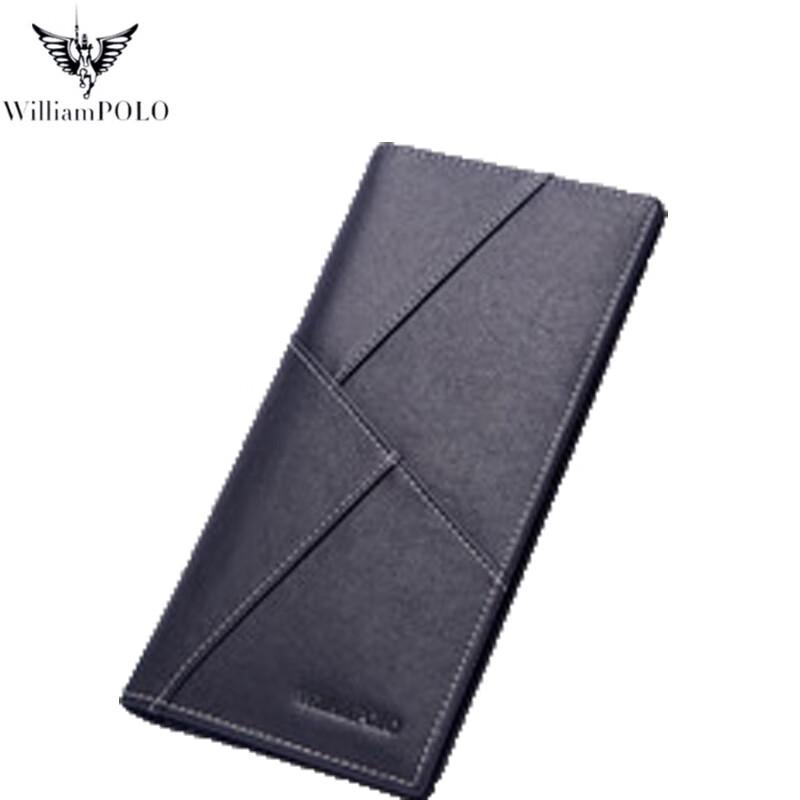 Мужской длинный кожаный кошелек WILLIAMPOLO Slim