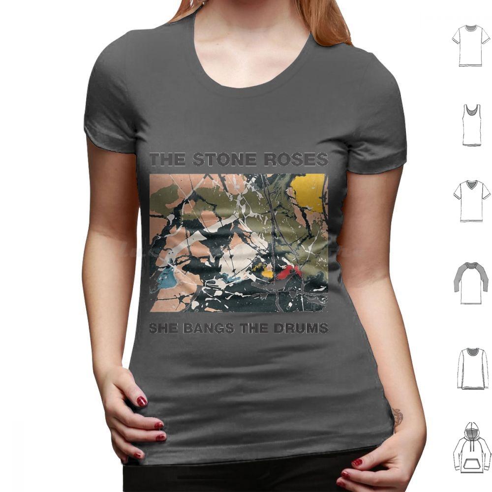 Trendiges She Bangs The Drums T-Shirt Große Größe 100% Baumwolle The Stone Roses Stone Roses The Stone Roses Galaxy Stone Madchester