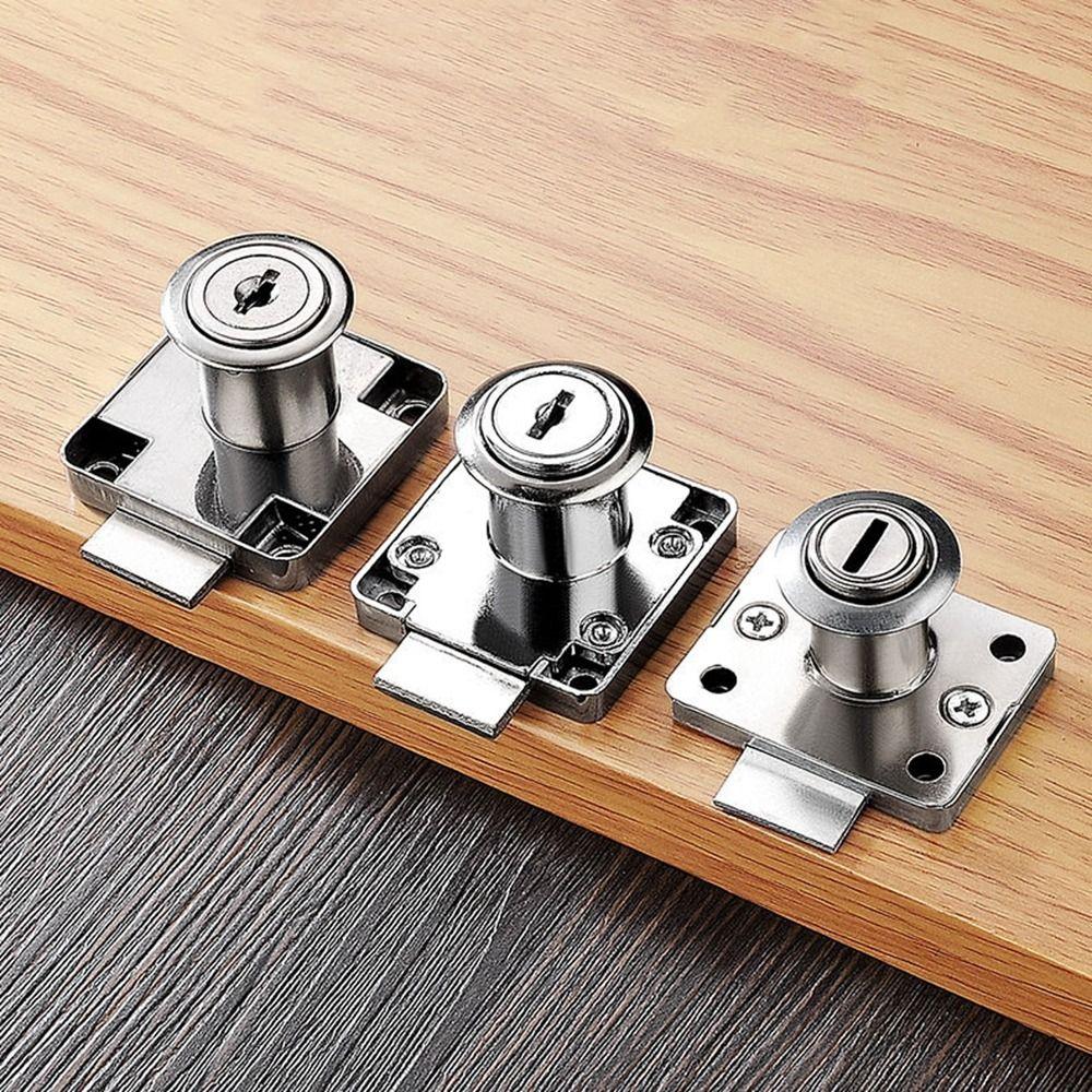 With Keys Cabinet Latch Locks Zinc Alloy Furniture Door Lock New Desk Drawer Lock  Drawer