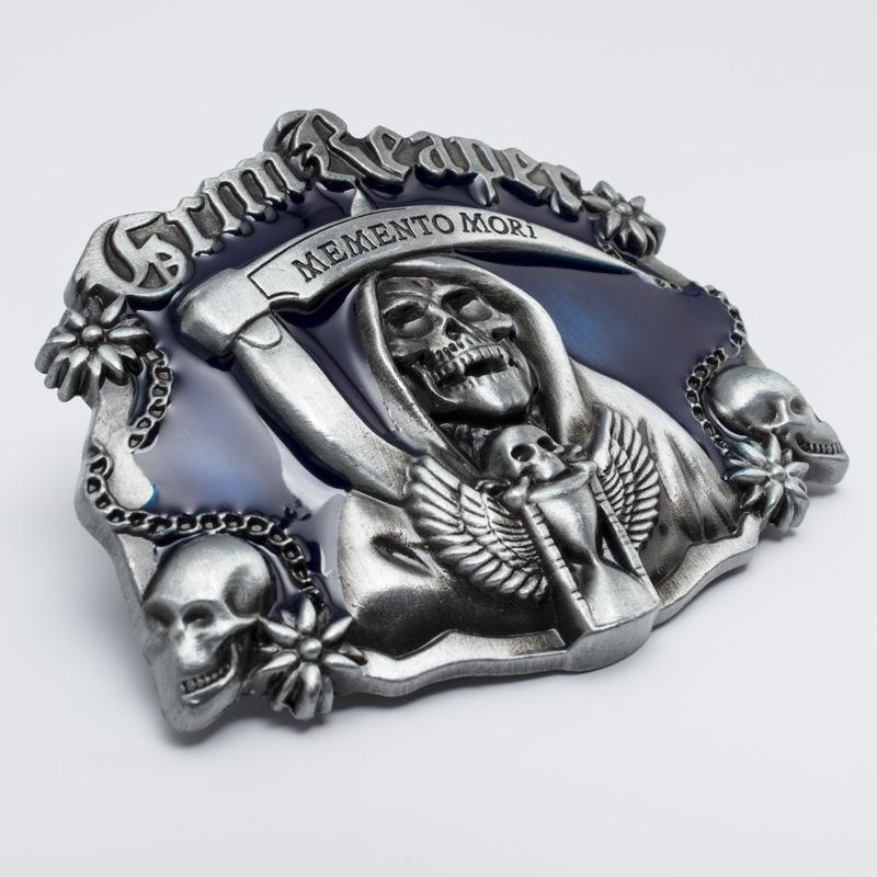 Men's Trendy Red Retro Skull Punk Belt Buckle