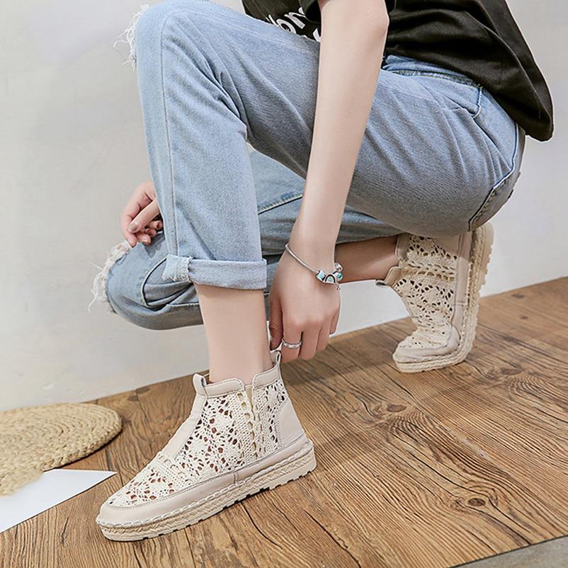 Order A Size Up,Exquisite Summer Korean Version of Harajuku Style Student Wild Flat Casual Women's Shoes Mesh Breathable Lazy Single Shoes