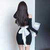 Women's Dress  Design Long Sleeves  Irregular Collar Off-the-shoulder