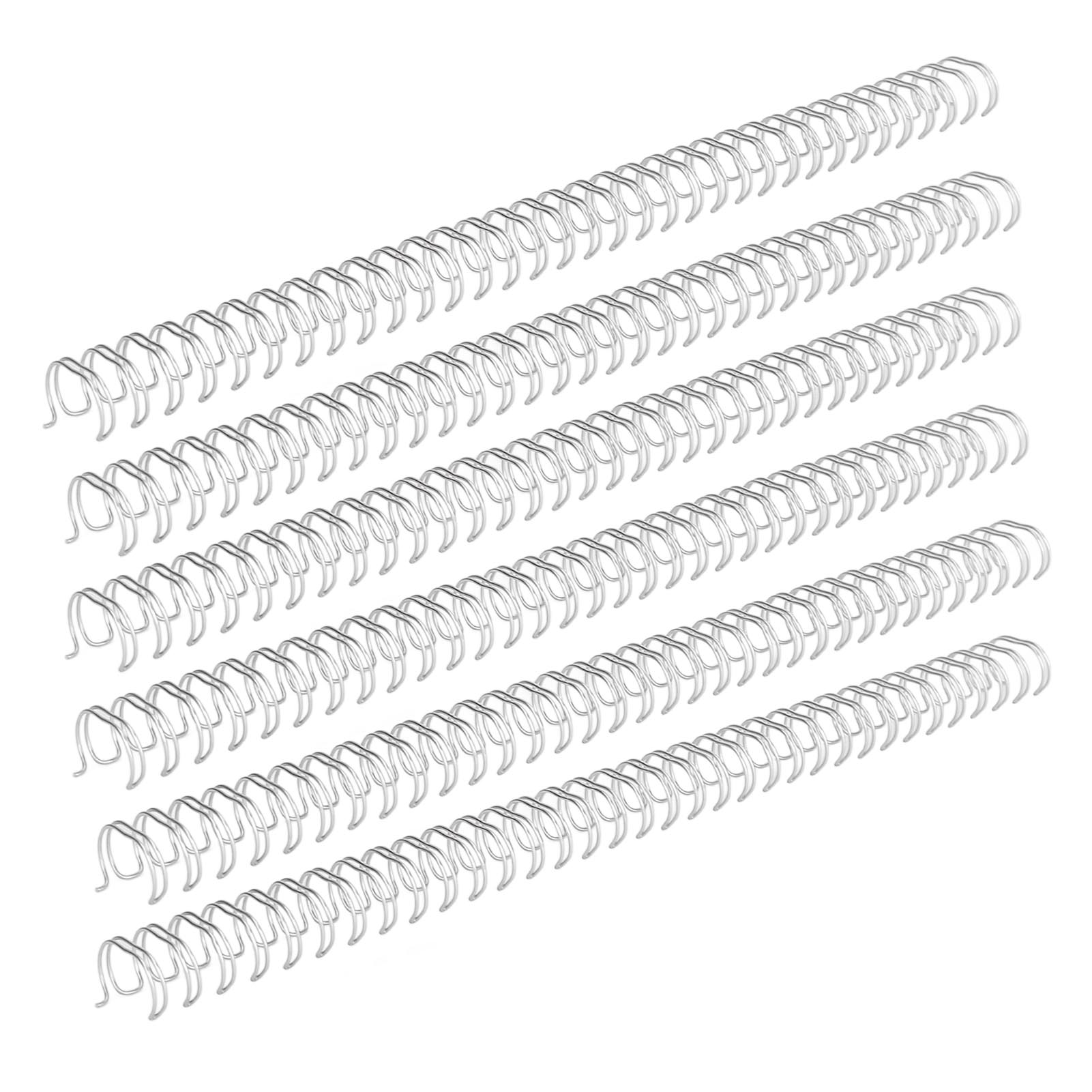 

Пружина двойной петли диаметром 1 2 дюйма 34 петли 3:1 шаг 100 листов вместимости Железное переплетное кольцо серебряный