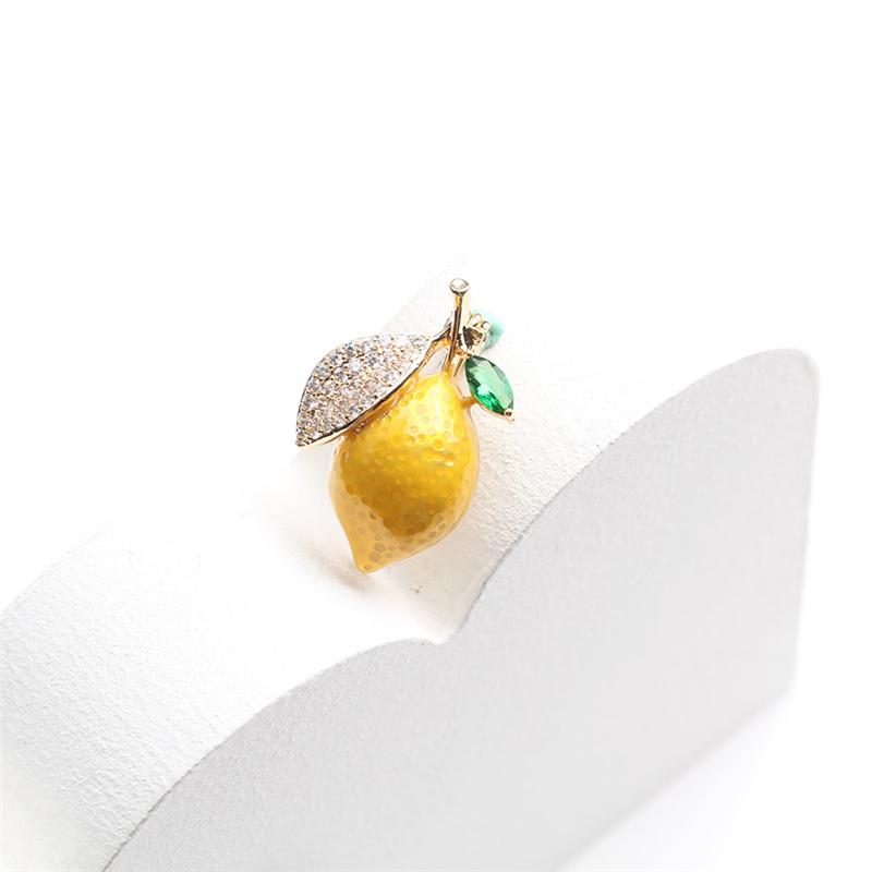Broșe galbene de lămâie email pentru femei petrecere de nuntă portocaliu casual broșă ace Cadouri