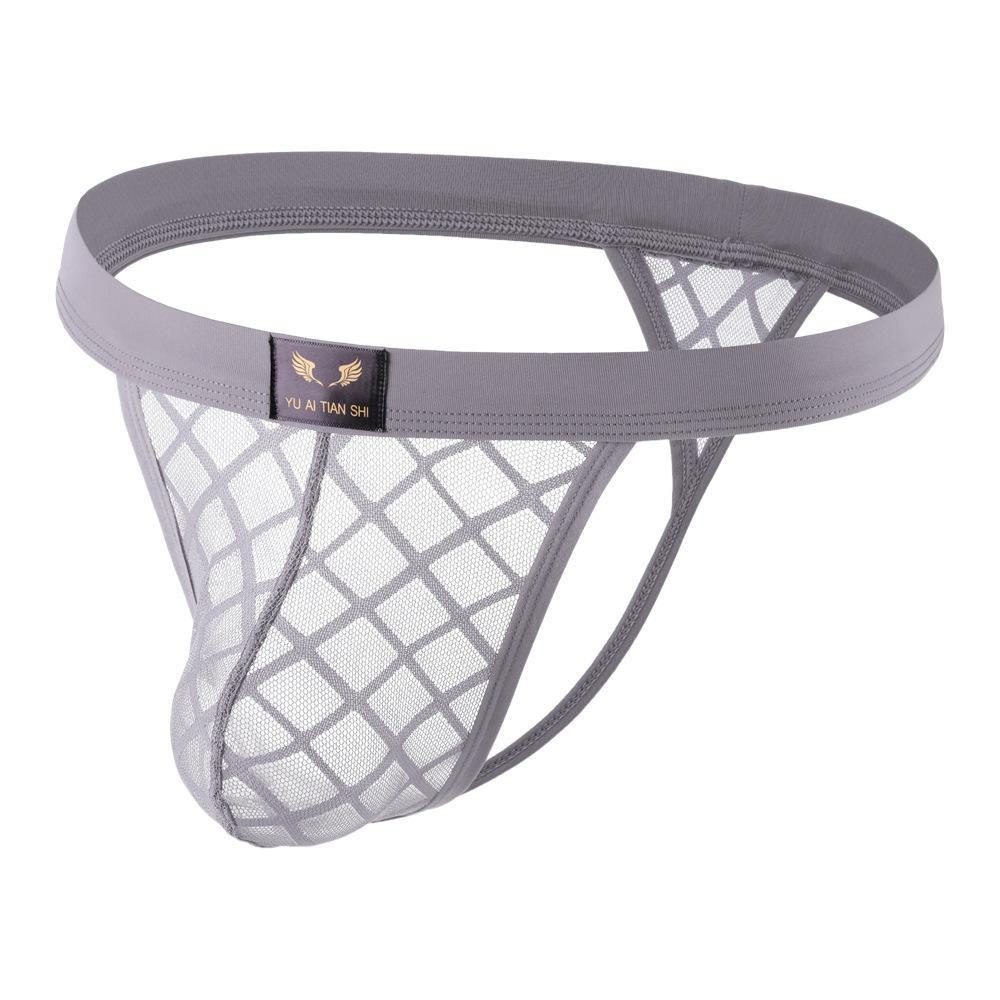Men's Fashionable Breathable Mid-Waist Mesh Thong Underwear