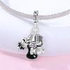 925 Silver Music Rock Pendants Bracelet Charms DIY Jewelry Party Beads Exquisite Festival Gifts Accessories for Women Men
