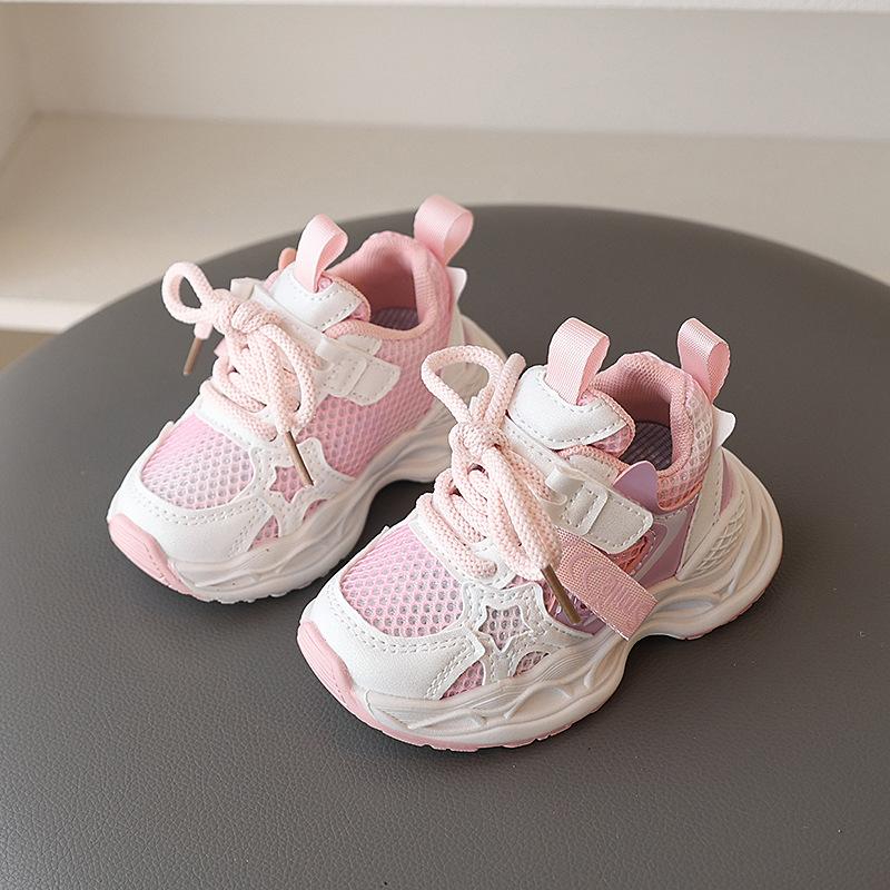

Korean-style trendy student fashion versatile patchwork double-mesh breathable sneakers for spring and summer, suitable for both boys and girls 21-25Code【One Hand5Doub