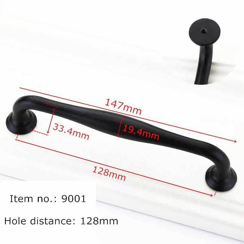 Poignées Noires Modernes pour Meubles Boutons d'Armoire et Poignées de Cuisine Boutons de Tiroir Tirants d'Armoire Poignées d'Ensemble Boutons