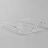 Vintage Transparent Silber Harzlinse Kunststoffharz Linsenrahmen Flachspiegel Brille Alterssichtigkeit Brille Lesebrille