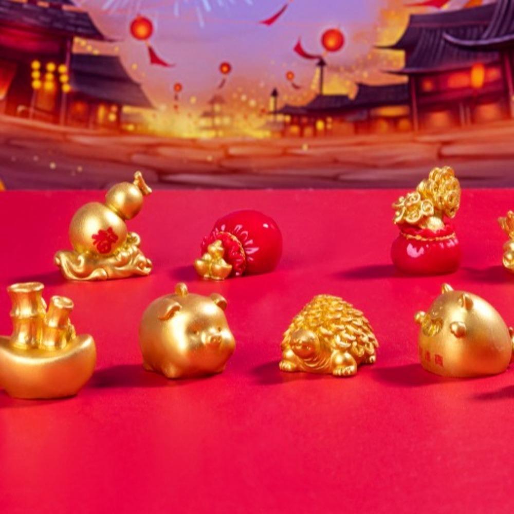 Delicate Landscape Ornaments Chinese Style Desktop Decor Funny New Year Statue Desktop