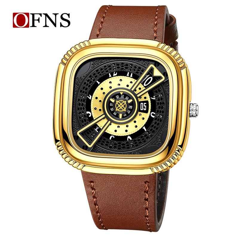 Oufanni Square Quartz Watch - Trendy Waterproof Timepiece for Men and Women