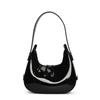 Niche design patent leather handbag women's new spring fashion versatile shoulder bag underarm bag