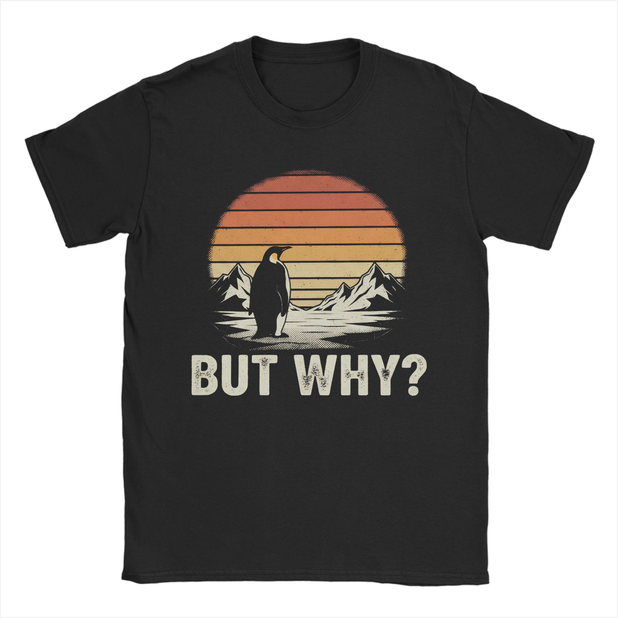 

Vintage T Shirt Beach Nihilist Penguin But Why Vintage Style Trending T Shirt Cotton Tshirt Adult Y2K Basic Short Sleeve Tops S