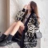 Autumn and Winter New Korean Knitted Sweater Cardigan Sweater Women's Knee Over Loose Long Sweater