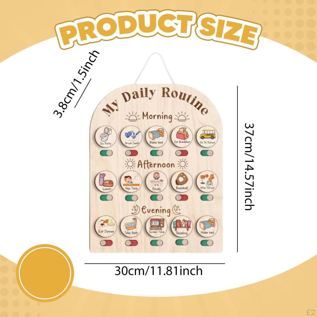 Daily Routine Chart for Kids, Visual Schedule, Practical Learning Funny Schedule