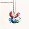 Cross-border new colorful phoenix earrings, flat acrylic high-end elegant bohemian angel wing necklace