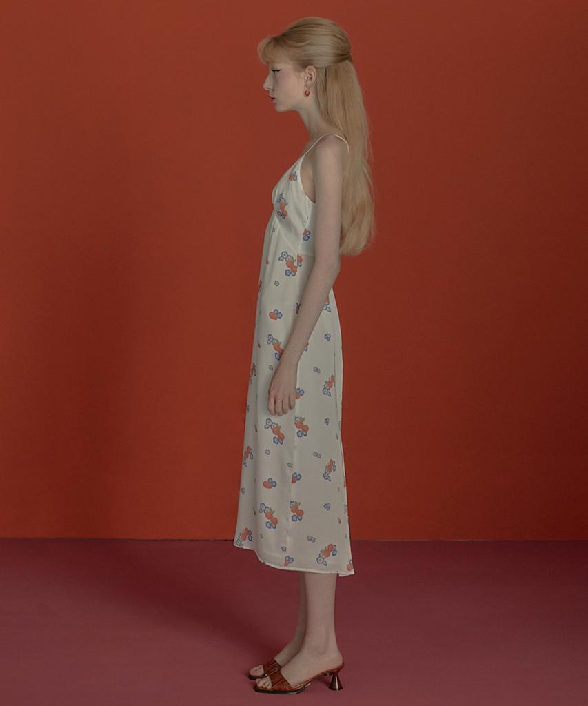 Aiseugadeuneiogongpal Fruit Print Slip Dress