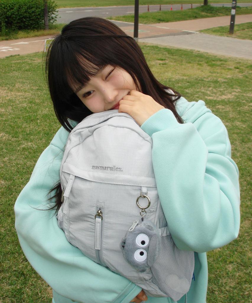 Masmarulez Curved Shirring Backpack_Silver Gray
