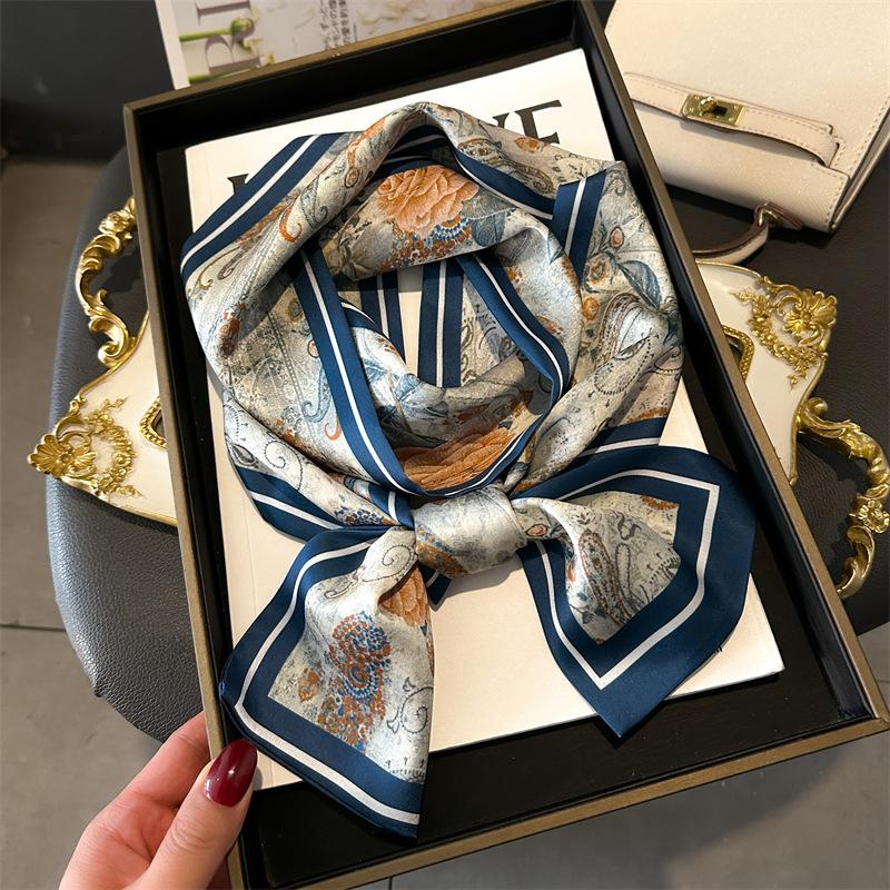 Pferdeschal Literarischer Streamer Gebundene Tasche Dekorativer Anzugschal Kleines Langes Stirnband Seidenschal Damendruck Schmal