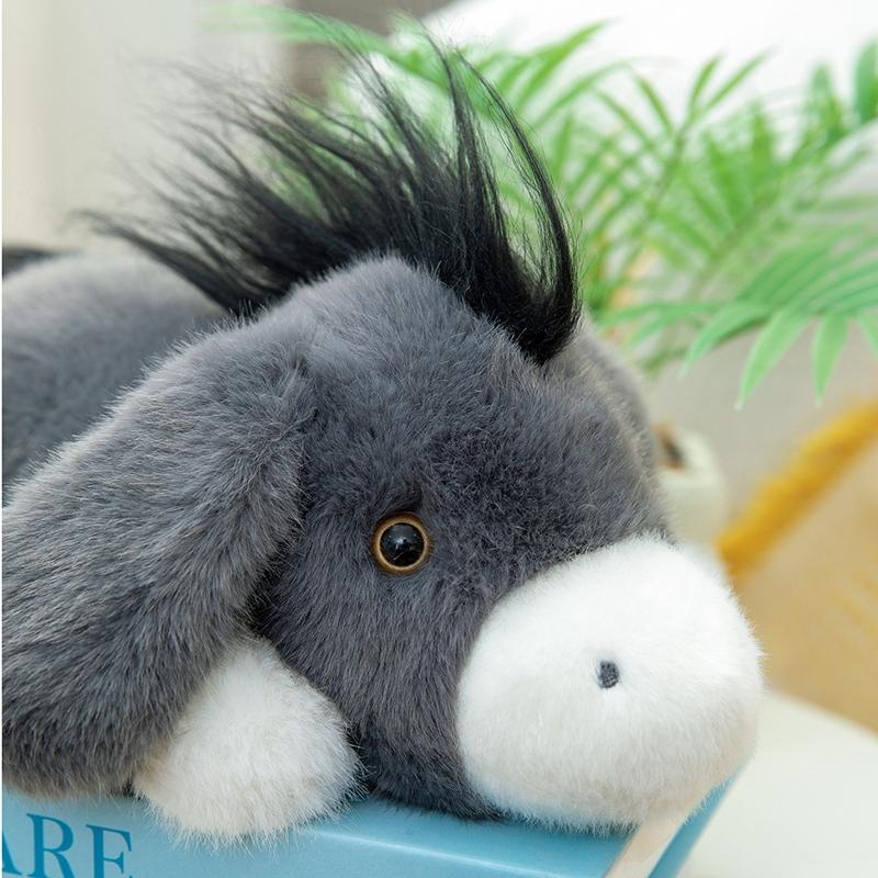 1 Pieza 304060Cm Adorables Muñecos de Peluche de Burro Acostado Rellenos Suaves Cojín de Animal Juguete de Burro Lindo Para Cojín de Sofá Cama Regalo Creativo