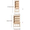 Wood Miniature Cabinet for 1/12 Scale Doll House Accessories Unpainted Organization Bookcase for Scene Display Decoration
