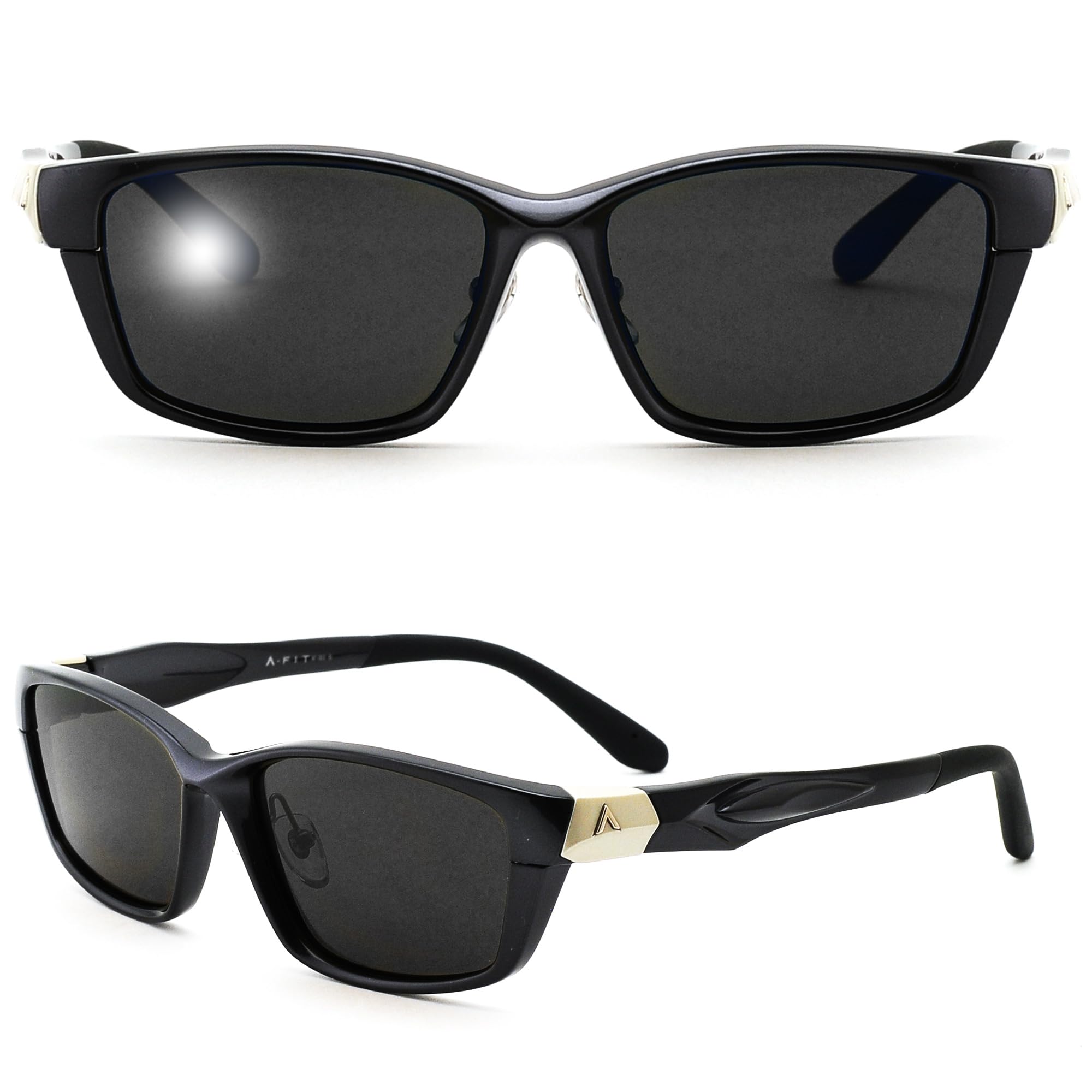 

Polarized Sunglasses for Drive Golf Outdoor UV Protection Polarized Sports Sunglasses Smoke [Afit] Men s AF-002PSM-C4 Black/Gold (Polarized Lenses)