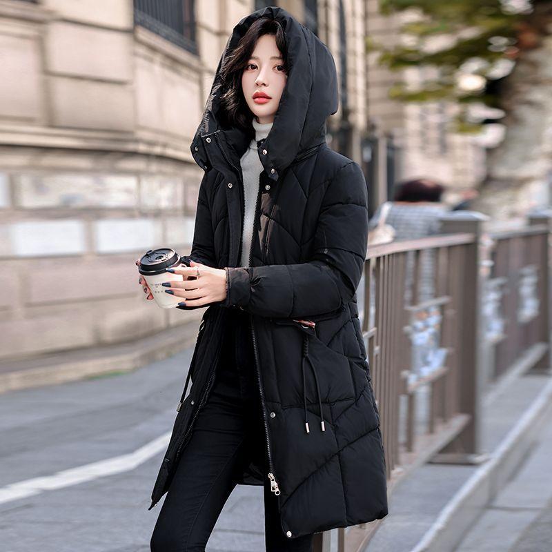Fashionable, Slimming and Form-fitting Cotton-padded Jacket for Women Winter, Thickened Mid-length Coat