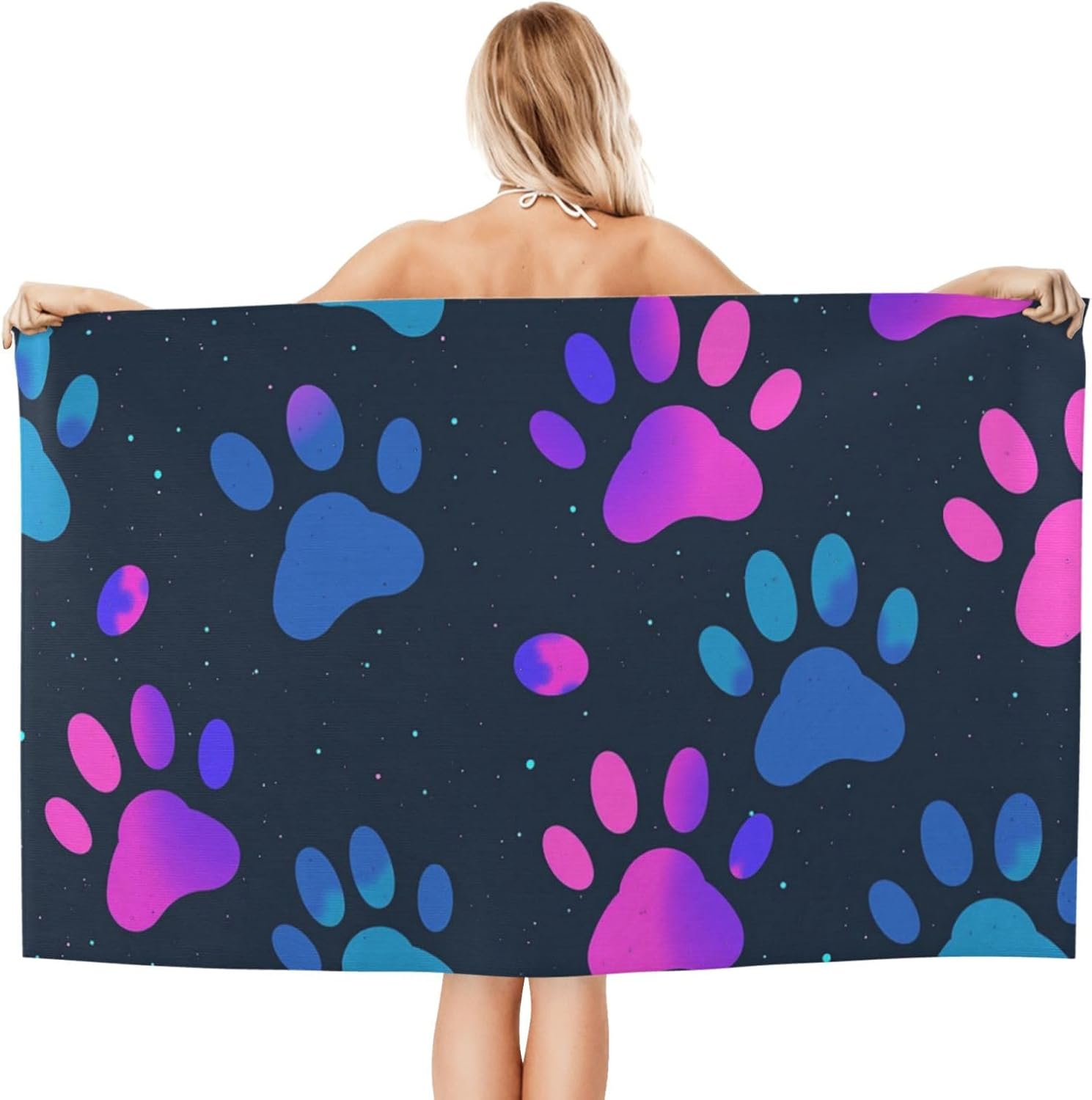 

Topographic Map Lines Bath Towels Super Absorbent Lightweight Soft Oversized Beach Towel for Bathroom Home Fitness and Daily W40*H60(CM)