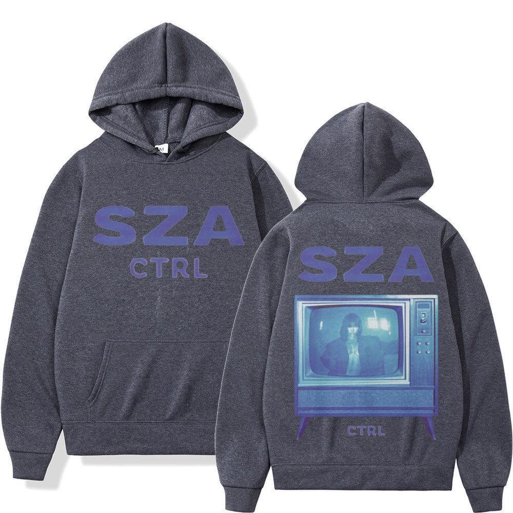 SZA's music album printed hoodie, autumn/winter men's retro letter long-sleeved hoodie, Y2K gothic punk sweatshirt, casual menswear.