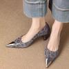Fashion Leopard Women High Heels Shoes Pointed Toe Heeled Sandals 2025 Designer Summer Elegant Fashion Pumps Dress Luxury Mujer Zapatos