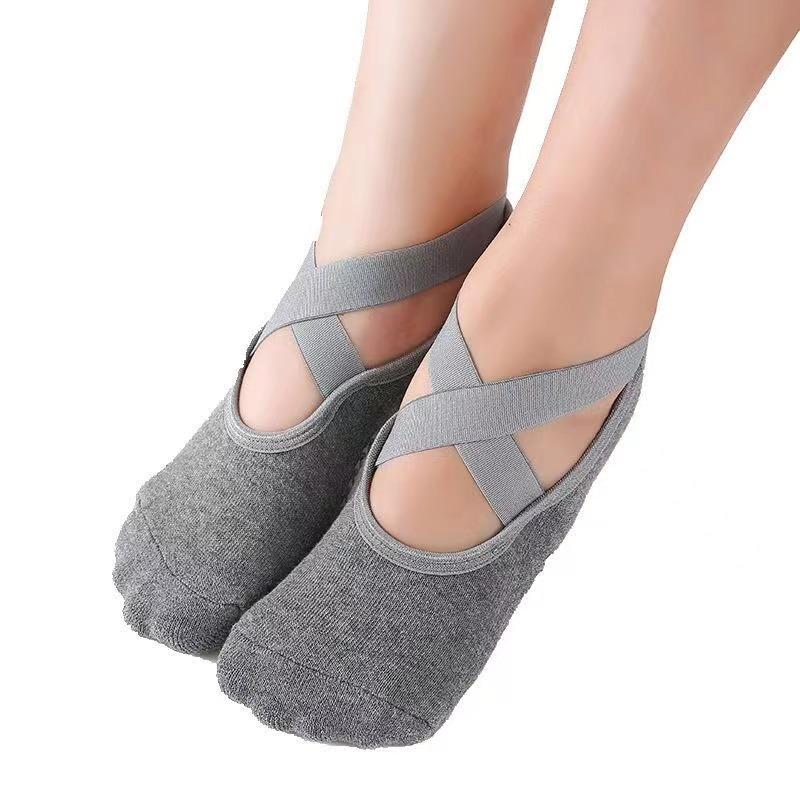 Frauen Yoga Anti-Rutsch-Socken Damen Belüftung Ballett Tanz Gym Fitness Pilates Baumwollsocken