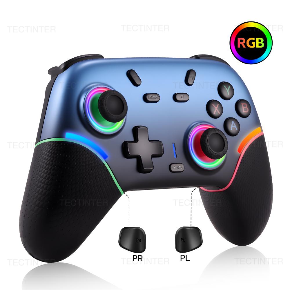 RGB Wireless Bluetooth Controller for Nintendo Switch 2/Switch 1/PS3/PS4 Console Gamepad for Android/IOS/PC Joystick Controle