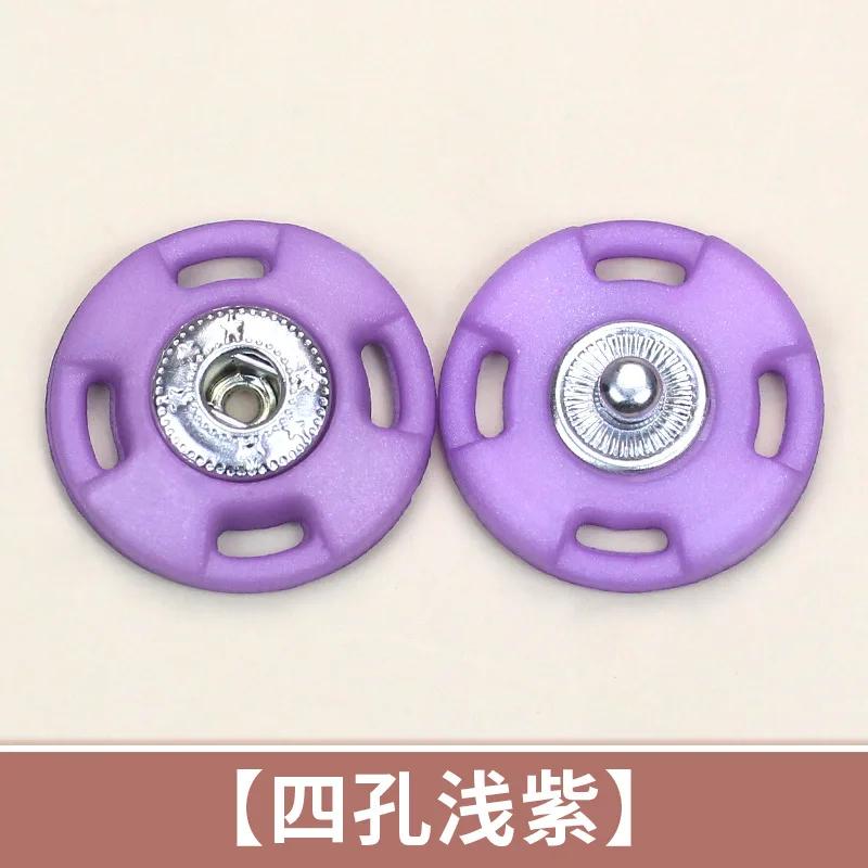 10pcs Round Plastic Snap Button Shirt Cardigan Invisible Concealed Buttons Clothes Accessories