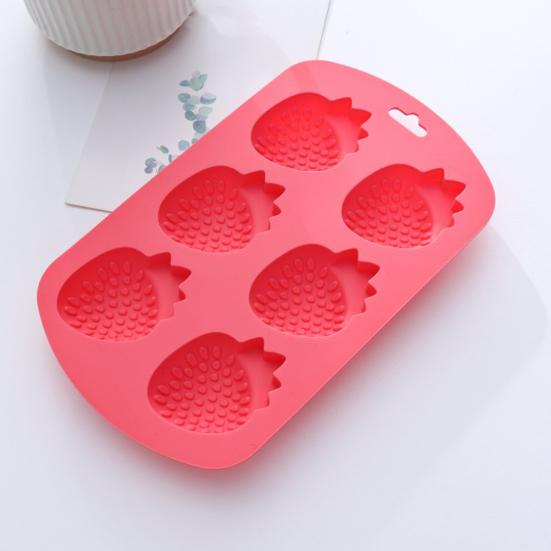 6-Grids Fruit Silicone Candy Mold Easy to Use Non-Stick Ice Mold Dishwasher Safe Food Grade Chocolate Hard Candy Baking Mold