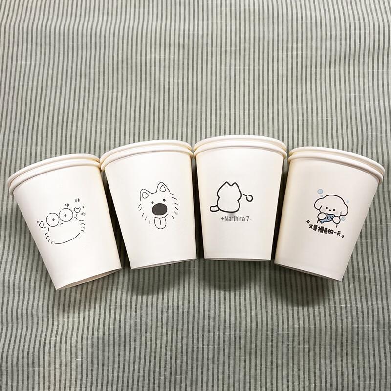 

Disposable Thickened Paper Cups with Cute Pet Design