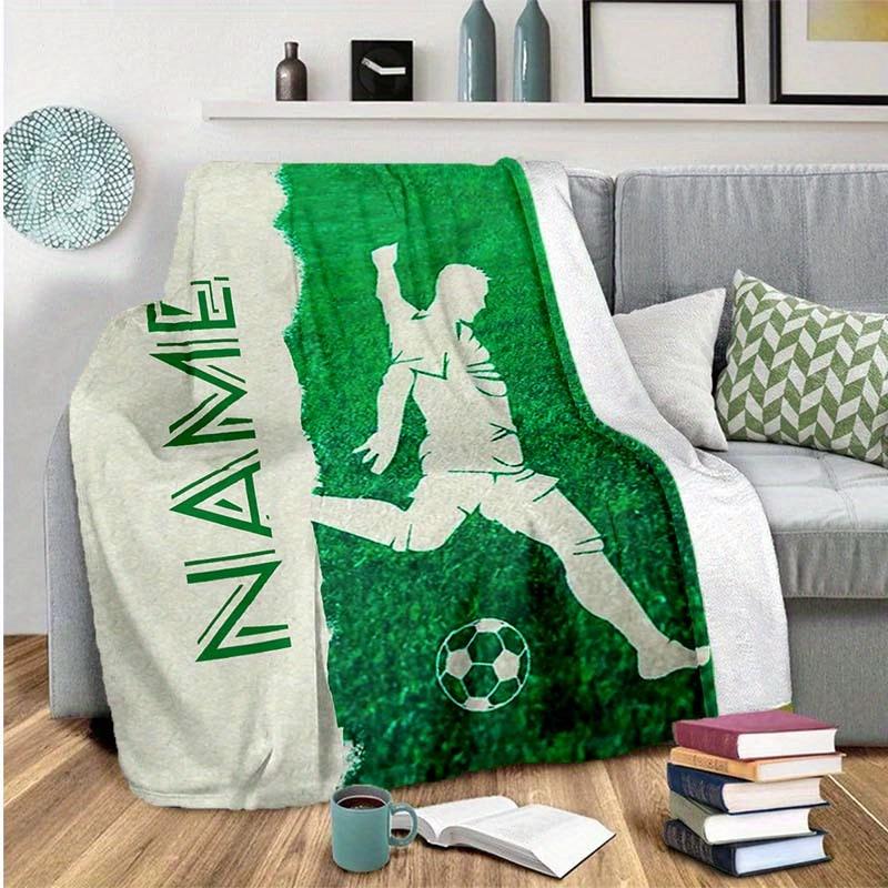 Camouflage Football Customize Your Name Blanket Used For Chair Office Sofa Bed Camping Soft And Warm Giving Friends And Relatives Birthday Graduation