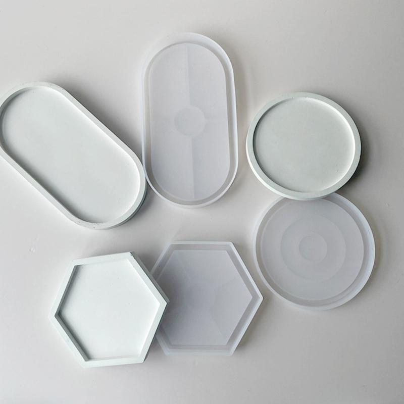 3Pcs Silicone Cake Holder Tray Molds Fruit Cup Mold Resin Pendant Mold Food Station Serving Tray Mold Diy Coaster